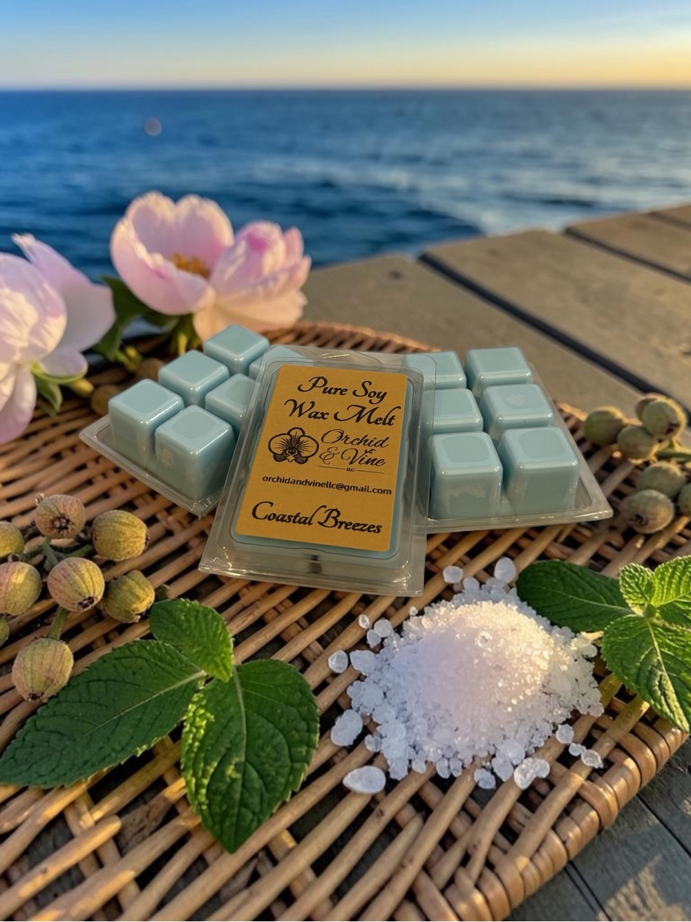 Orchid & Vine Pure Soy Wax Melts Natural Pure Clean